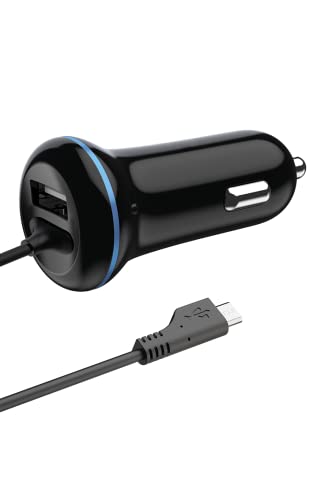 2GO USB Kfz-Ladegerät Micro USB 12V/24V 2,4A, schwarz von 2GO