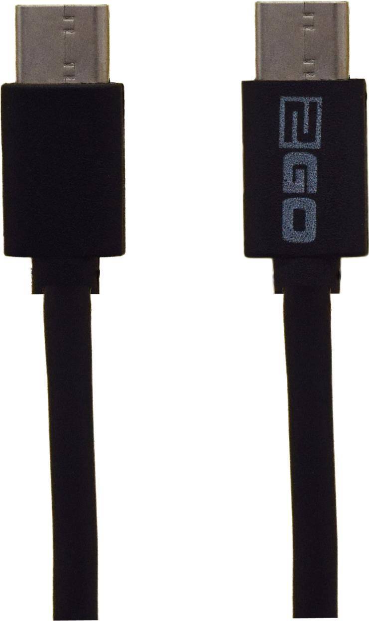 2GO USB Lade-/Datenkabel 2x USB-C 3.1   1m schwarz von 2GO