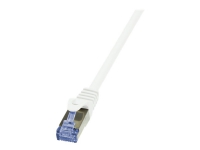 LogiLink PrimeLine - Patchkabel - RJ-45 (han) bis RJ-45 (han) - 3 m - SFTP, PiMF - CAT 6a - gebootet, halogenfri, knastfri - hvid von 2direct