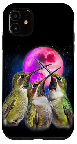 3 Kolibri, heulend auf dem Mond, lustiger Vogelliebhaber Hülle für iPhone 11 von 3 Animals Howling At The Moon Gift Ideas