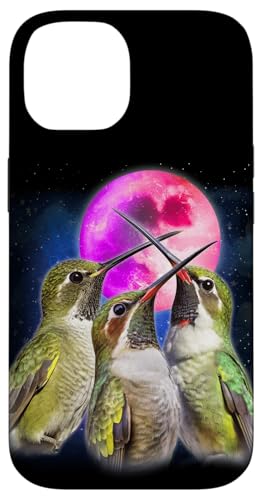 3 Kolibri, heulend auf dem Mond, lustiger Vogelliebhaber Hülle für iPhone 14 von 3 Animals Howling At The Moon Gift Ideas