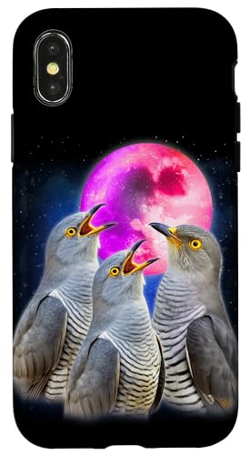 3 Kuckucke heulen auf dem Mond lustiger Kuckuck Vogelliebhaber Vogelvogel Hülle für iPhone X/XS von 3 Animals Howling At The Moon Gift Ideas