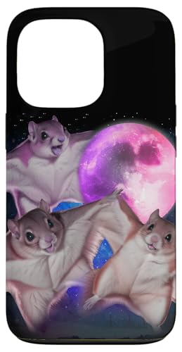 Hülle für iPhone 13 Pro 3 fliegende Eichhörnchen heulen auf dem Mond, lustiger Eichhörnchen-Liebhaber von 3 Animals Howling At The Moon Gift Ideas