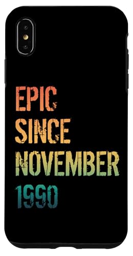 Hülle für iPhone XS Max 34. Geburtstag Männer Frauen Epic Geboren November 1990 von 34th Birthday Men Women Epic November 1990