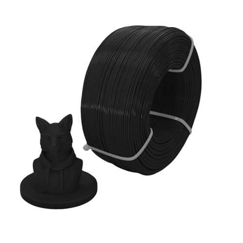 3D Fox Filament PETG 1.75 Schwarz 1 kg (± 0,03 mm) - Präzises | Hohe Qualität & Zuverlässigkeit | Ideal für Filament-3D-Druckmaterialien | von 3D Fox