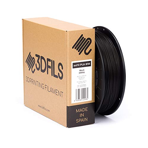 3DFILS - ESFIL PLA INGEO 3D850 Filament für 3D-Druck, 1,75 mm, 1 kg, Schwarz von 3DFILS