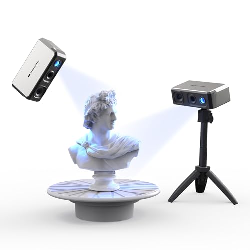 3DMakerpro 3D-Scanner, 24-Bit-Farbkamera, verwacklungssichere optische Linsen, 0,01 mm Genauigkeit und 10 FPS Scangeschwindigkeit, tragbarer 3D-Scanner für 3D-Druck – Seal Premium Kit von 3DMakerpro