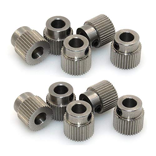 3Dman MK7/MK8 Extruder Gear 36 Teeth Bore 5mm Stainless Steel Drive Gear for 3D Printers - 10pcs von 3Dman