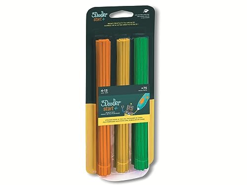 3Doodler 3DS-ECO-MIX2-75 Start Mix 2 Filament PLA Orange, Gelb, Grün, 75 Stück von 3Doodler