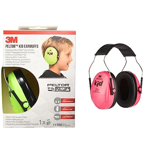 3M Peltor Kapselgehörschutz für Kinder H510AK & Kapselgehörschutz für Kinder H510AK, pink. Individuell einstellbar. Schützt vor Lärmpegeln im Bereich von 87-98 dB (SNR: 27 dB) bei lauten Umgebungen von 3M Peltor