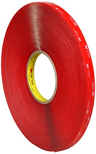 3M VHB Klebebänder, 4918 F, 25 mm x 16,5 m, 2 mm, Transparent, Schutzabdeckung: Folie (3-er Pack) von 3M