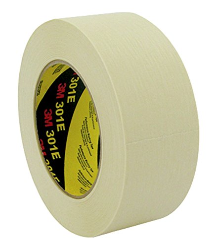 3M 301E Kreppklebeband, Industrie- und Maler-Abdeckarbeiten, 18 mm x 50 m, Beige (48-er Pack) von 3M