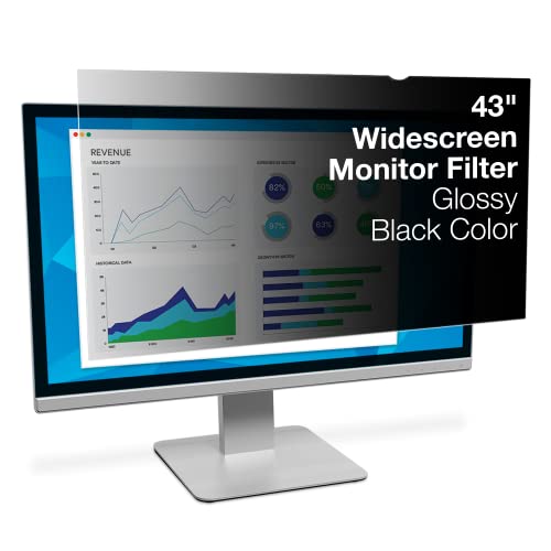 3M Blickschutzfilter PF430W9B für Widescreen Monitor mit 109,22cm 43Zoll 16:9, Schwarz von 3M