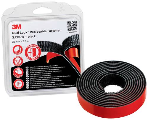 3M Dual Lock Klettband zum Aufkleben (L x B) 2.5m x 25mm Schwarz 1St. von 3M