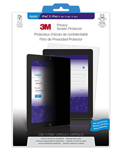 3M PFiPad2P-1 Portrait Privacy Displayschutzfolie für iPad 2/3/4 von 3M