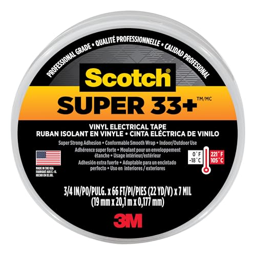 3M Scotch Super 33+ Vinyl Electrical Tape, .75-Inch by 66-Feet, 3-PACK von 3M