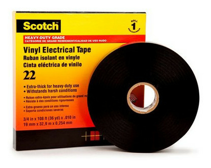 3M Scotch22 19x33 Vinyl Isolierband Schwarz von 3M