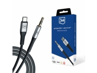 USB-Kabel 3MK USB-C - Mini Jack 3.5 mm Schwarz Silber (AUX USB-C - Jack 3.5 mm) von 3MK