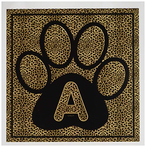 3drose Buchstabe A Standard Cheetah Print Cat Paw – Grußkarten, 6 by Foto, Set 12 (GC 25934 _ 2) von 3dRose