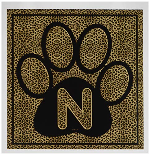 3drose Buchstabe N Standard Cheetah Print Cat Paw – Grußkarten, 6 by Foto, Set 12 (GC 25947 _ 2) von 3dRose