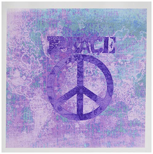 3drose Vintage Violett World Peace Karte – Grußkarten, 6 von Foto, Set 12 (GC 33744 _ 2) von 3dRose