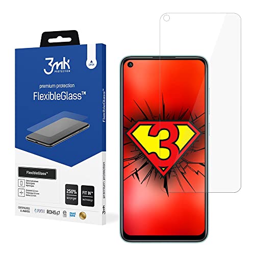 3mk Flexible Glass Panzerglas für Xiaomi Redmi Note 9, 9H Härte Panzerglasfolie, Härte Schutzglas Kompatibel mit Redmi Note 9, HybridGlass, Anti-Öl Anti-Fingerabdruck, Hartglas Anti-Kratzer von 3mk