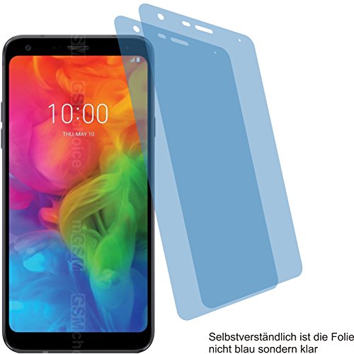 4ProTec I 2X Crystal Clear klar Schutzfolie für LG Q7 Displayschutzfolie Bildschirmschutzfolie Schutzhülle Displayschutz Displayfolie Folie von 4ProTec