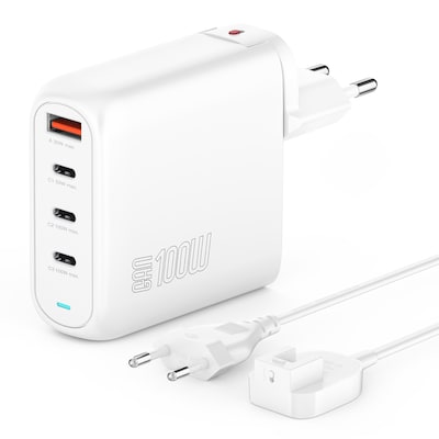 4Smarts Ladegerät GaN Flex Pro 100W 3 USB-C+1 USB-A -  weiß von 4Smarts