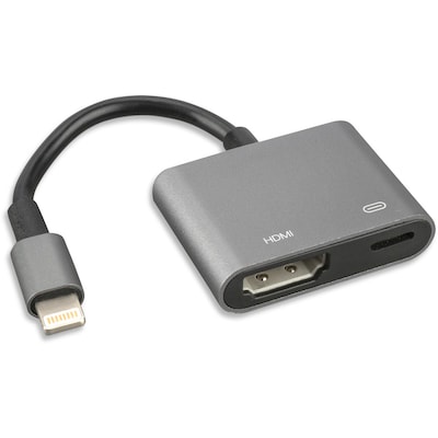 4smarts Lightning auf HDMI Adapter 6cm - schwarz/grau von 4Smarts