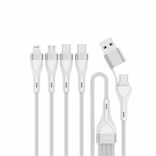 4smarts 541024 USB Kabel 1.2m USB A/USB C USB C/Micro USB-A/Lightning White von 4smarts