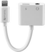 4smarts SoundSplit - Lightning zu Kopfh�rer Anschluss / Ladeadapter - Audio/USB - Lightning (M) bis Mini-Stecker, Lightning (W) - 65 mm - f�r Apple iPad/iPhone/iPod (Lightning) (468673) von 4smarts