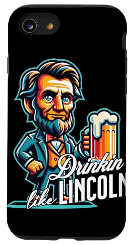 Hülle für iPhone SE (2020) / 7 / 8 Drinkin' Like Lincoln Retro Vintage Design Amerikanische Flagge von 4th Of July Memorial Day Independence Day