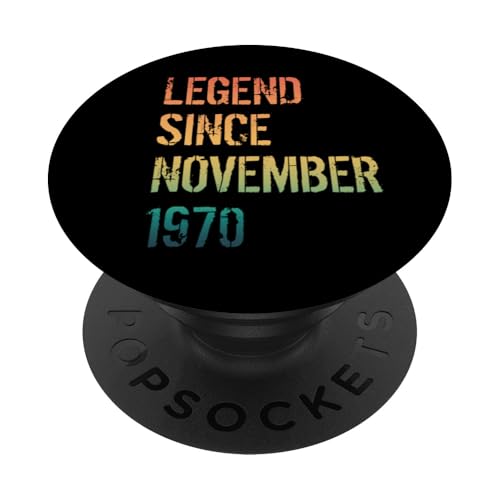 54. Geburtstag Männer Frauen geboren November 1970 PopSockets Klebender PopGrip von 54th Birthday Men Women November 1970