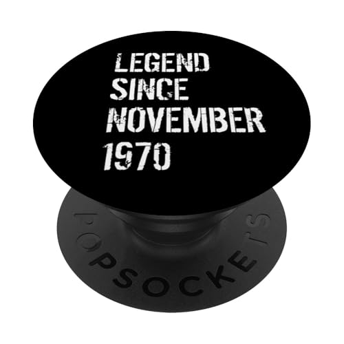 54. Geburtstag Männer Frauen geboren November 1970 PopSockets Klebender PopGrip von 54th Birthday Men Women November 1970