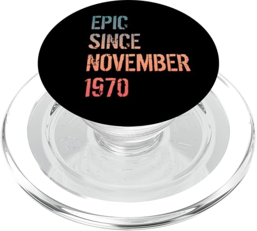 54. Geburtstag Männer Frauen geboren November 1970 PopSockets PopGrip für MagSafe von 54th Birthday Men Women November 1970