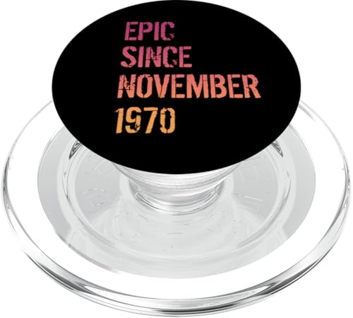 54. Geburtstag Männer Frauen geboren November 1970 PopSockets PopGrip für MagSafe von 54th Birthday Men Women November 1970