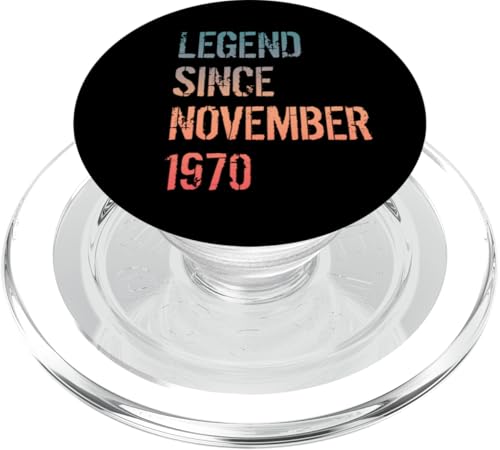 54. Geburtstag Männer Frauen geboren November 1970 PopSockets PopGrip für MagSafe von 54th Birthday Men Women November 1970