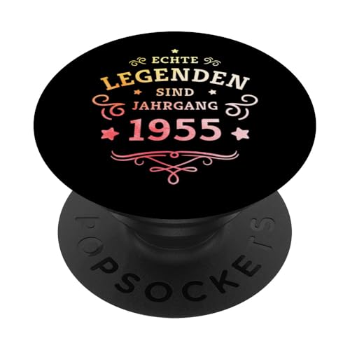 70. Geburtstag Legenden wurden 1955 geboren Jahrgang 1955 PopSockets Klebender PopGrip von 70. Geburtstag Baujahr 1955 siebzig Jahre alt