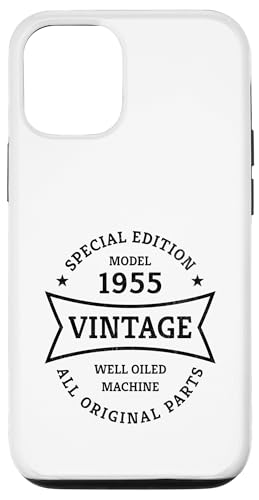 Hülle für iPhone 12/12 Pro Oldtimer 70. Geburtstag Jahrgang 1955 Vintage 70 Jahre von 70. Geburtstag Geschenkidee für Mann Frau 70 Jahre