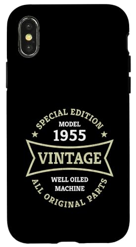 Hülle für iPhone X/XS Oldtimer 70. Geburtstag Jahrgang 1955 Vintage 70 Jahre von 70. Geburtstag Geschenkidee für Mann Frau 70 Jahre