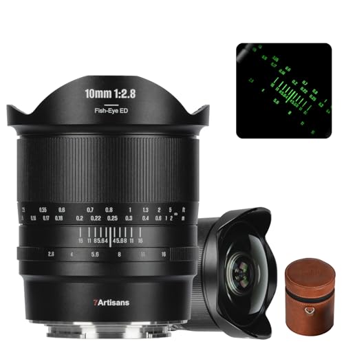 7Artisans 10mm F2.8 II für Nikon Z-Mount Objektiv, Ultra Weitwinkel Fisheye Objektiv Vollformat 185° Manueller Fokus Kompatibel mit Nikon Z-Mount Z7II/Z6II/Z5/Z6/Z7/Z9 von 7artisans