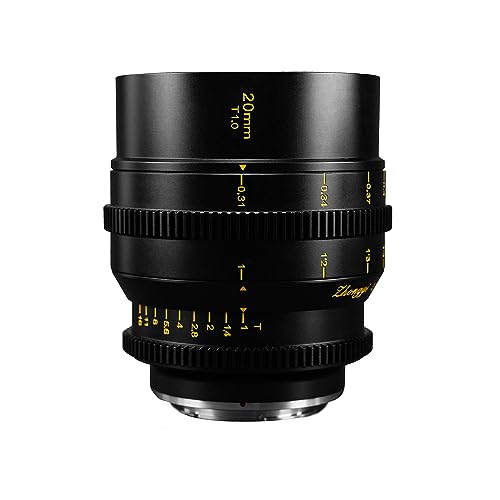 Mitakon Optics Speedmaster 20 mm T1.0 S35 Cine Objektiv für Sony E Mount Kamera, manueller Fokus Objektiv von 7artisans