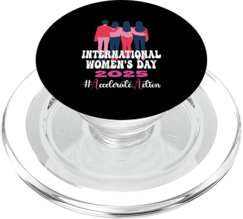 Internationaler Frauentag 2025 Shirt Accelerate Action IWD PopSockets PopGrip für MagSafe von 8 March Womens Day 2025 #Accelerate_Action Gifts