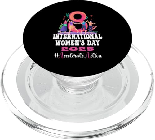 Internationaler Frauentag 2025 Shirt Accelerate Action IWD PopSockets PopGrip für MagSafe von 8 March Womens Day 2025 #Accelerate_Action Gifts