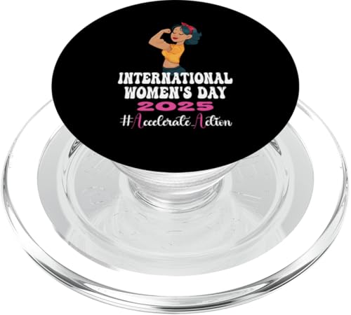 Internationaler Frauentag 2025 Shirt Accelerate Action IWD PopSockets PopGrip für MagSafe von 8 March Womens Day 2025 #Accelerate_Action Gifts