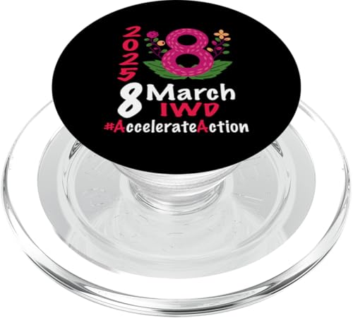 Internationaler Frauentag 2025 Shirt Accelerate Action IWD PopSockets PopGrip für MagSafe von 8 March Womens Day 2025 #Accelerate_Action Gifts