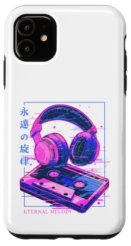 Hülle für iPhone 11 Eternal Melody Kopfhörer Casette Japanische Retro Musik Liebhaber von 80's Glitch Vaporwave Aesthetic Music Design