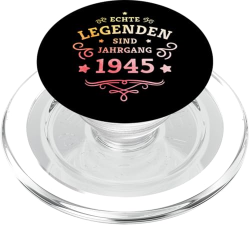 80. Geburtstag Legenden wurden 1945 geboren Jahrgang 1945 PopSockets PopGrip für MagSafe von 80. Geburtstag Baujahr 1945 Achtzig Jahre alt