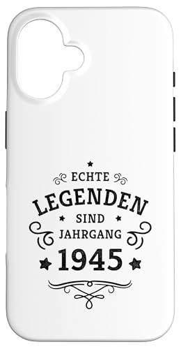 Hülle für iPhone 16 80. Geburtstag Legenden wurden 1945 geboren Jahrgang 1945 von 80. Geburtstag Baujahr 1945 Achtzig Jahre alt