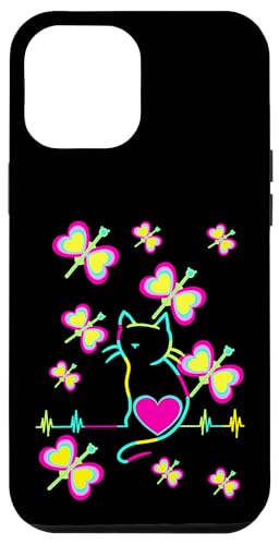 Gefühle Frühling Herzschlag Katze Katzen Retro Kind Vintage Hülle für iPhone 12 Pro Max Gefühle Frühling Herzschlag Katze Katzen Retro Kind Vintage Hülle für iPhone 12 Pro Max von 80er 90er Katzen Retro Katze Vintage